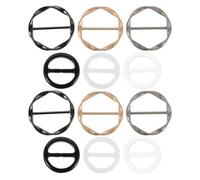 Gatuida 12 Piezas Pinzas Para Camisa Hebillas Metálicas Para Dobladillos Esquinas Bufandas Anillos Para Bufandas Tensores Decorativos Para Ropa Informal De Trabajo y Vacaciones