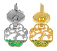 Gatuida 12 Tiradores de Anilla Metálicos Diseño Árbol Vida Pomos Decorativos para Cajones y Tapas de Madera y Vidrio Set 12 Piezas 6 Dorados 6 Plateados Perillas Vintage para