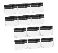 Gatuida 12piezas Caja Cuadrada Transparente para Exhibir Muestras Minerales Caja para Recolección de Muestras Vitrina Transparente para Guardar Minerales Colección