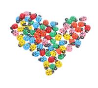 Gatuida 150 Piezas Mini Resin Ladybug Figurines Ornaments For DIY Crafts Micro Landscape Accessories For Indoor and Outdoor Decoration Mixed Color
