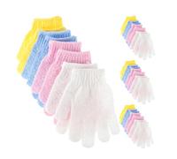 Gatuida 16 Pares Guantes Exfoliantes de Baño Nylon Manoplas de Dedos Doble Cara para Ducha y Limpieza Corporal Suaves y Resistentes Lavables Máquina para Cuidado Diario Piel