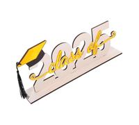 Gatuida 1juego Decoración De Mesa De Graduación De Madera Señal Borlas Adorno Fotográfico Divertido De Graduación De Mesa para De Graduados