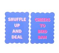 Gatuida 2 Cartas para Mezclar fichas de Mahjong con Frases Divertidas. Herramientas para barajar fichas con diseño Festoneado. Regalos Divertidos para reuniones Familiares y de Amigos.