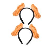 Gatuida 2 Diademas Divertidas con Forma de Comida: Diademas originales - para Disfraz de Cacahuete, Accesorios para Fiestas, Cosplay y Fotografía para Mujer