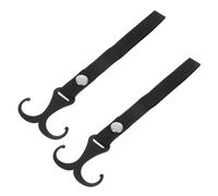 Gatuida 2 Ganchos para Cochecito y Motocicleta en Acero Inoxidable y Nylon, Gancho Frontal Versátil para Bolsas de Supermercado y Compra, Pack de 2 Piezas