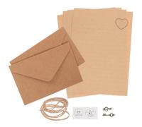 Gatuida 2 Juego de Papelería Vintage Papel de Carta A5 y Sobres, Papel Portátil para Escribir Cartas y Poemas Estilo Retro y Escritura Suave