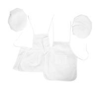 Gatuida 2 Juegos Chef Outfit Apron with Pockets and Hat Soft Breathable Cooking Costume For Months Photography Parties