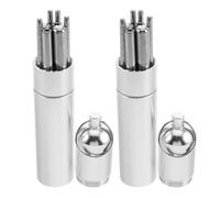 Gatuida 2 Juegos Chopsticks With Case Reusable Foldable Stainless Steel Utensils Compact Portable Travel Cutlery For Camping Hiking Picnic And Business Trips