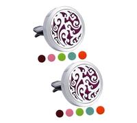 Gatuida 2 Juegos De Difusores De Aceites Esenciales Para Coche Con Clip Para Ventilación Y 6 Clips Para Ventilación.