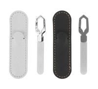 Gatuida 2 Juegos Metal Nail Files Double Sided Stainless Steel Grit Nail Filer With Protective Cases For Fingernail And Toenail Care Portable Pedicure Tools For Home And Salon Use