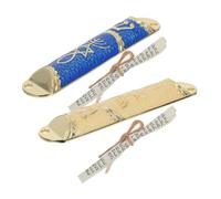 Gatuida 2 Juegos Mezuzah Metálica con Pergaminos para Puerta Interior y Exterior Decoración Judaica Retro Religiosa para del Hogar Adorno Compacto y Elegante para Casa
