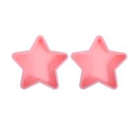 Gatuida 2 moldes de silicona flexibles con forma de estrella para hornear | Molde para hornear de 8 pulgadas con forma de estrella, molde de silicona para mini pasteles, flexibles para muffins, ideal
