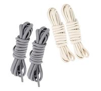 Gatuida 2 pares Cordones Elásticos sin Atar para Zapatillas Deportivas de Correas Ajustables Reemplazo Cómodo y Resistente para Calzado Colores Gris y Beige Fáciles de Usar
