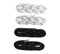 Gatuida 2 pares Cordones Planos Resistentes para Hockey y Patines Negro y Blanco Duraderos y Elásticos para Zapatillas Deportivas y Sneakers