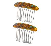 Gatuida 2 Pcs Peinetas Laterales Cabello Diseño de Mármol, Peine Francés para Recogidos Elegantes y Vintage, Accesorios para Boda y Fiestas