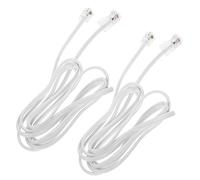 Gatuida 2 piezas Adaptador Telefónico Cable Blanco Conexión Estable para Teléfono Analógico y Fax Compatible con Ethernet Fácil de Usar Hogar y Oficina