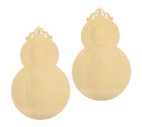 Gatuida 2 Piezas Amulet Card Chinese Style Luck Protection Metal Tai Card Compact Lightweight For Home Office Car Lunar Year