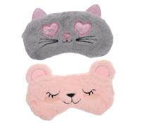 Gatuida 2 Piezas Antifaz Para Dormir Máscaras De Dormir De Peluche Cubierta De Ojos Que Bloquea La Luz Cubrir Cubre Ojos De Conejo Avion Cubre Ojos Vendas Ligero Juego De Dormir Niño Felpa