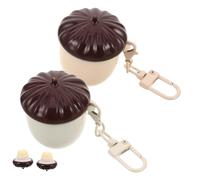Gatuida 2 Piezas Bálsamo Labial para Hidratante No Graso con Diseño de Castaña para Niñas y Pequeños Portátil para Escuela y al Aire Sabores Manzana y Limón