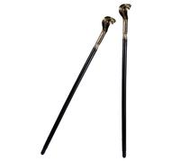 Gatuida 2 Piezas Bastón Dorado Cabeza de Serpiente de Plástico para Cosplay y Disfraces de Halloween, Accesorio Teatral Diseño Ornamentado Adecuado para Fiestas