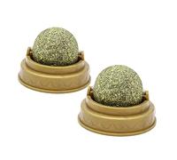 Gatuida 2 Piezas Bola Masticable para Gatos con Catnip Menta Snack Sólido Saludable para Limpieza Dental y Digestiva para Gatos