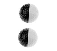 Gatuida 2 Piezas Bolas de Práctica para Golf Bicolor con Línea de Puntería para Entrenamiento de Putting y Control