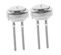 Gatuida 2 piezas Botón de Descarga Doble para Inodoro Kit de Repuesto con Varilla Recortable Compatible con Cisterna Hogar y Hotel