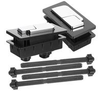 Gatuida 2 piezas Botones Pulsadores Doble Descarga para Cisterna Inodoro Diseño Ahorro Agua Superficie Suave Resistente Fácil Uso y Longitud Pack Unidades Negras