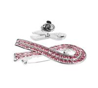 Gatuida 2 Piezas Broche De Cáncer De Mama Broche De Aleación Con Dos Lazos Para Concienciar Cáncer De Mama Apoyo Salud Mujeres y Contribución Causa Benéfica Creativo