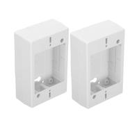 Gatuida 2 Piezas Caja de Conexiones de Superficie White Abs para Interruptores, Dobles y Triples Agujeros de Instalación Predefinidos y Clips Seguros para Apartamentos y Pasillos Públicos