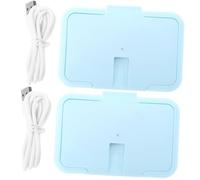 Gatuida 2 Piezas Calentador De Toallitas Húmedas Portátil Azul Calentador De Toallitas Para Bebés Para Viajes