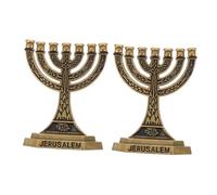 Gatuida 2 Piezas Candelabro Religioso de Retro para Altar de Portavelas Sagrados para Adoración y Decoración de Escritorio