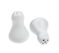 Gatuida 2 piezas Conjunto de Dispensadores Cerámicos Blancos para Sal y Palillos Multifuncional para Cocina y Restaurantes