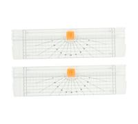 Gatuida 2 Piezas Cortadora Papel con Regla Plegable Mini Cortador Portátil para Scrapbooking Herramienta de Precisión para Oficina y Manualidades Resistente Color Blanco