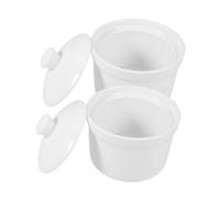 Gatuida 2 piezas Cuencos de con Tapa para Postres y Sopa Diseño Compacto y Elegante Aptos para Yogur Frutas y Ensaladas Mantienen el Calor Ligeros y Fáciles de Limpiar