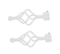 Gatuida 2 Piezas De Barra De Cortina con Espiral Decorativa Varillas Dobles para Cenador Tope De Barra De Cortina Kit De Accesorios para Barra De Cortina Postes Cabezales De Extremo