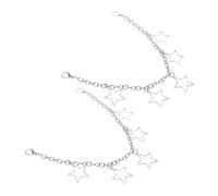 Gatuida 2 Piezas De Cadena Para Zapatos Con Forma De Estrella De Cinco Puntas Adornos Para Zapatillas De Mujer Cadena Para Zapatos Adornos Para Zapatillas De Mujer Accesorios Para