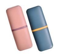 Gatuida 2 Piezas de Enjuague Bucal Portátiles para Viaje con Soporte Compacto para Cepillo y Pasta de Dientes Diseño Multiusos para Camping Escuela y Negocios