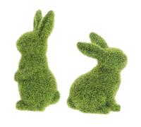 Gatuida 2 Piezas Decoración de Pascua Conejito Verde de Figura Resistente para Jardín y Terraza para Decoración de Primavera y Césped