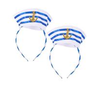 Gatuida 2 Piezas Diadema Azul Marino Gorra De Marinero Diademas Cosplay Gorro De Canotié Accesorio Sombreros Azul Marino Aros De Pelo Gorra De Marinero Jacobo Traje Paño