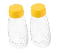 Gatuida 2 piezas Dispensadores Antigoteo para Condimentos y Botes Exprimibles para Ensalada Miel Ketchup y Mostaza Tarros Portátiles con Tapa Abatible para Versátil Cocina y Reutilizable