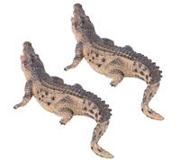 Gatuida 2 Piezas Figura de Cocodrilo Realista de Plástico Decoración Artificial Duradera para Habitación y Aula de Modelos Simulación Animal Salvaje