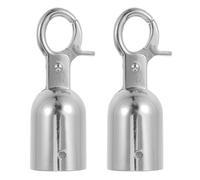 Gatuida 2 Piezas Ganchos de Fin de Cuerda de Aleación de Zinc para Control de Multitudes para Conectar Cuerdas de Barrera y Pasamanos Acabado Elegante y Resistente para Uso