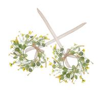 Gatuida 2 Piezas Guirnalda Floral Decorativa Ligera, Estilo Rústico, para | Poliéster, Papel y Alambre de Hierro, Instalación Sencilla, Encanto Estacional, Salón y Entrada