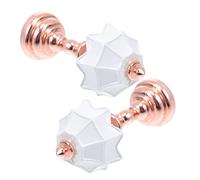 Gatuida 2 Piezas Lámpara de Mesa Miniatura Casa de Muñecas Decoración de Base de y Pantalla Blanca Accesorio para Bricolaje y Manualidades Miniatura