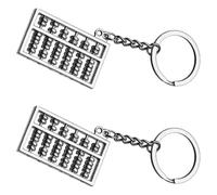 Gatuida 2 Piezas Llavero Calculadora de 6 Velocidades de Aleación de Zinc Plata, Diseño Vintage y Tradicional, Ligero y Souvenir para Oficina y Ejercicios Matemáticos en Clase