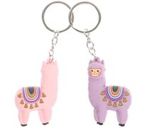 Gatuida 2 Piezas Llavero de Alpaca de Dibujos Animados de Pvc Púrpura