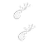 Gatuida 2 Piezas Molde Gecko 3d para Manualidades Diy, Silicona de Color | Resina Epoxi y Uv, Superficie Lisa, Fácil Desmoldeo, Inserciones, Jardín y Porche