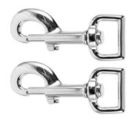 Gatuida 2 Piezas Mosquetones Metálicos para Correa de Perro Clips Giratorios Antióxido para Collares y Equipaje Accesorios Multipropósito para Mascotas Níquel