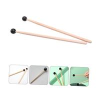 Gatuida 2 piezas Palos de Madera para Xilófono y Metalófono Mango y Cabeza de Goma Accesorios Duraderos para Percusión Agarre Cómodo para Principiantes y Músicos